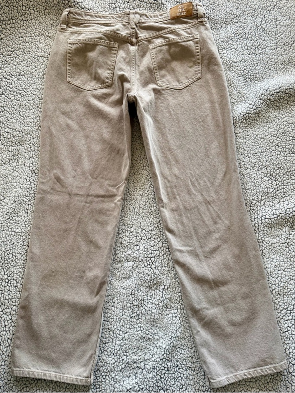 We The Free Women's Straight-Leg Jeans in Light Taupe - Picture 2 of 5